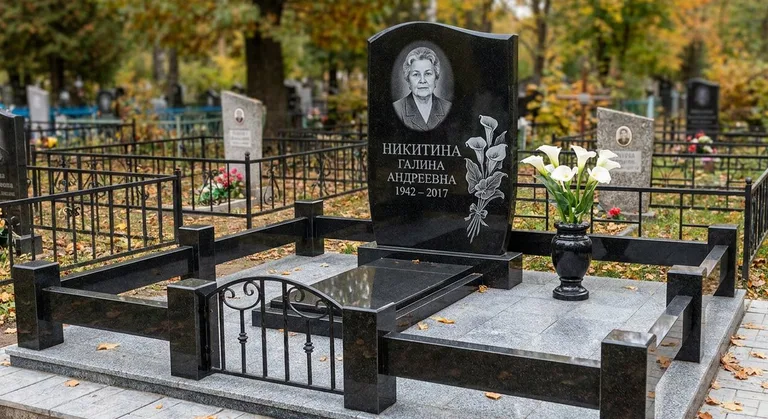 Памятник с гравировкой калл — выполненная работа «Никитина» в Ижевске
