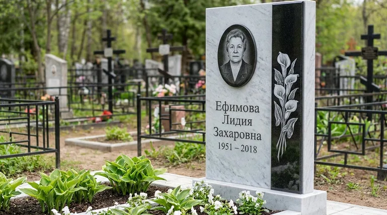 Памятник с гравировкой калл — выполненная работа «Ефимова» в Ижевске