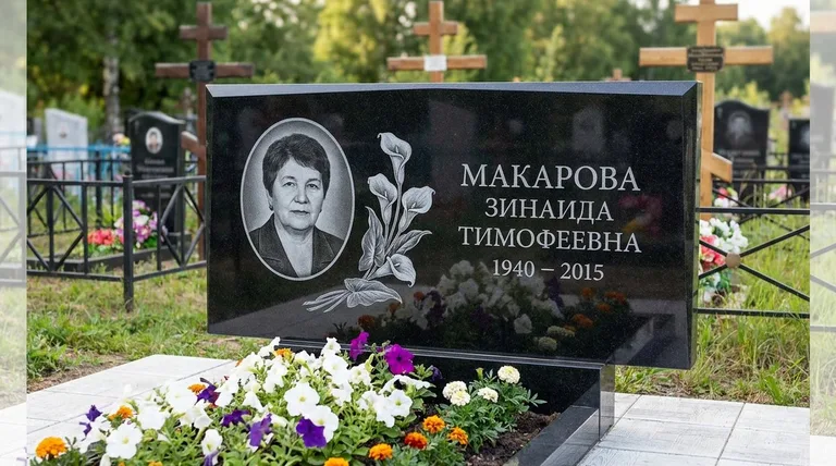 Памятник с гравировкой калл — выполненная работа «Макарова» в Ижевске