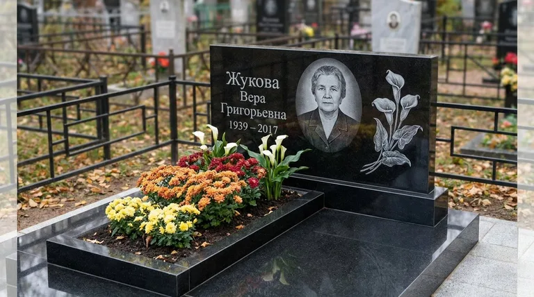 Памятник с гравировкой калл — выполненная работа «Жукова» в Ижевске