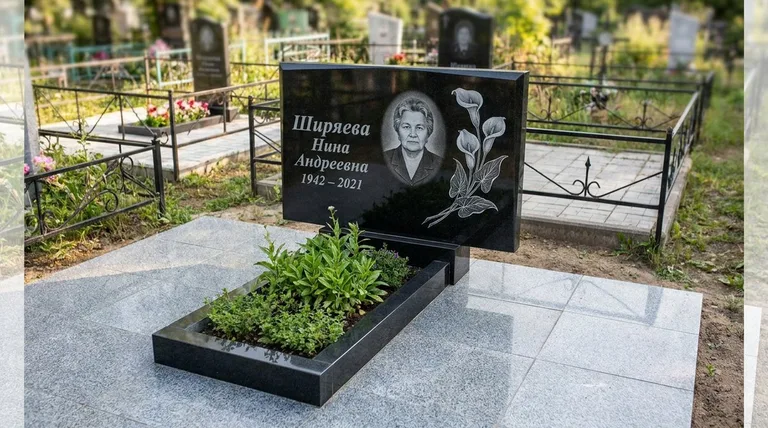 Памятник с гравировкой калл — выполненная работа «Ширяева» в Ижевске