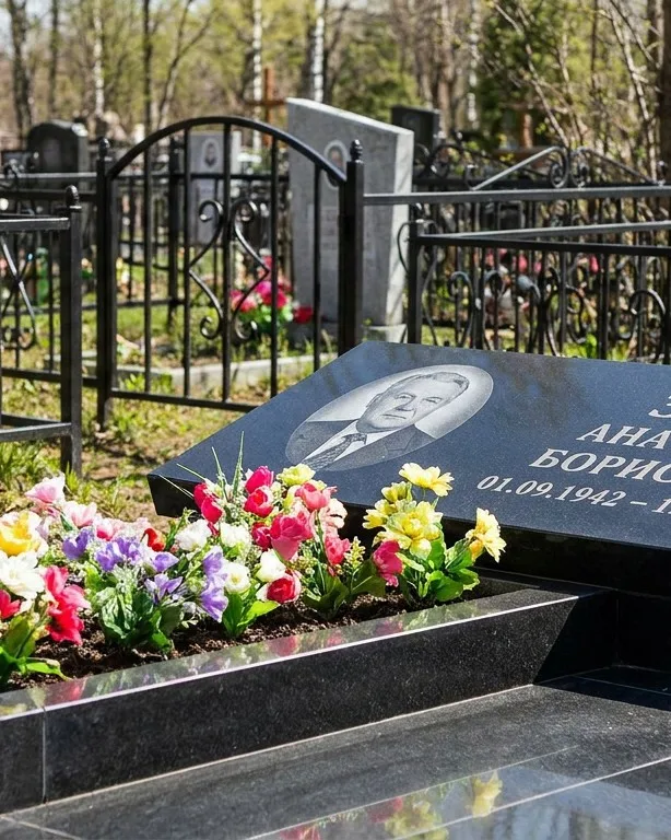 Премиум памятник под ключ с мощением и оградой в Ижевске