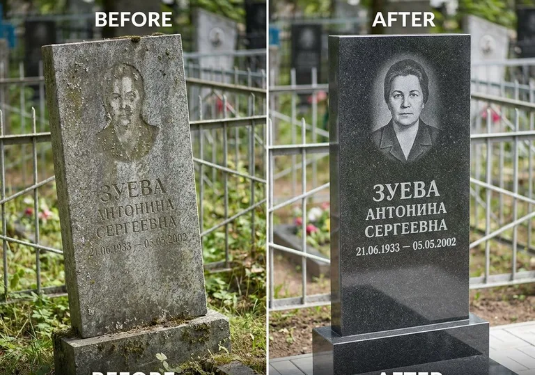 Восстановление сколов кромки гранита: до и после в Ижевске