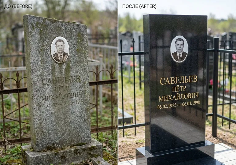 Комплексная реставрация старого памятника: до и после в Ижевске