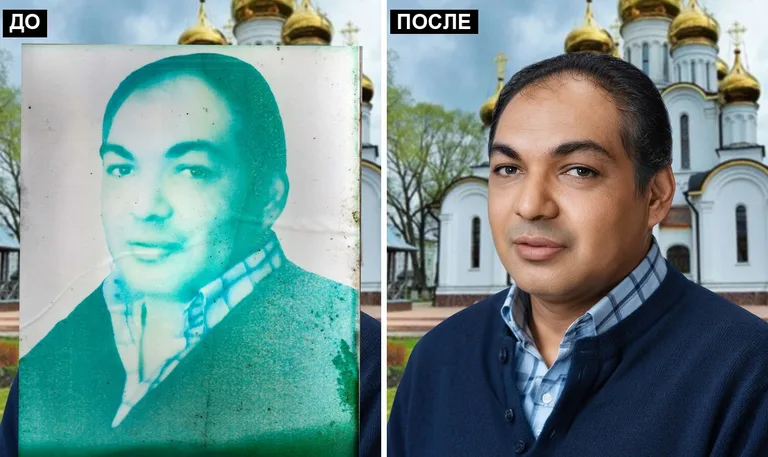 Ретушь фото на памятник — цветокоррекция и колоризация: до и после в Ижевске