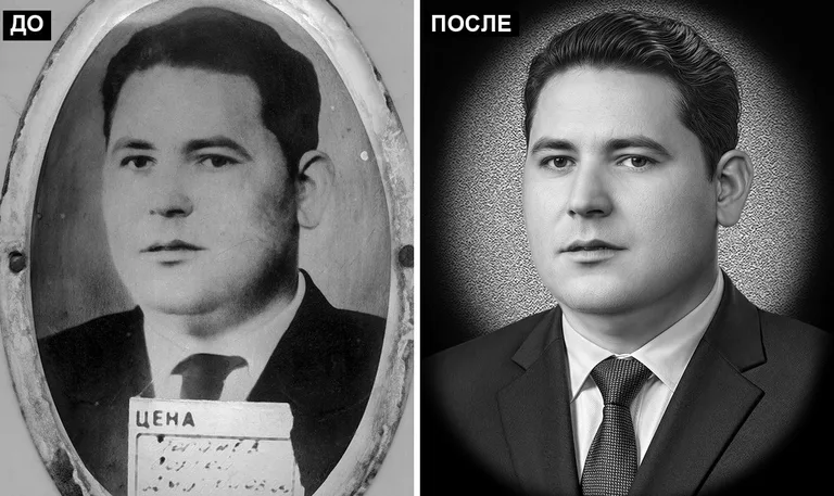 Ретушь фото на памятник — реставрация фотографии: до и после в Ижевске