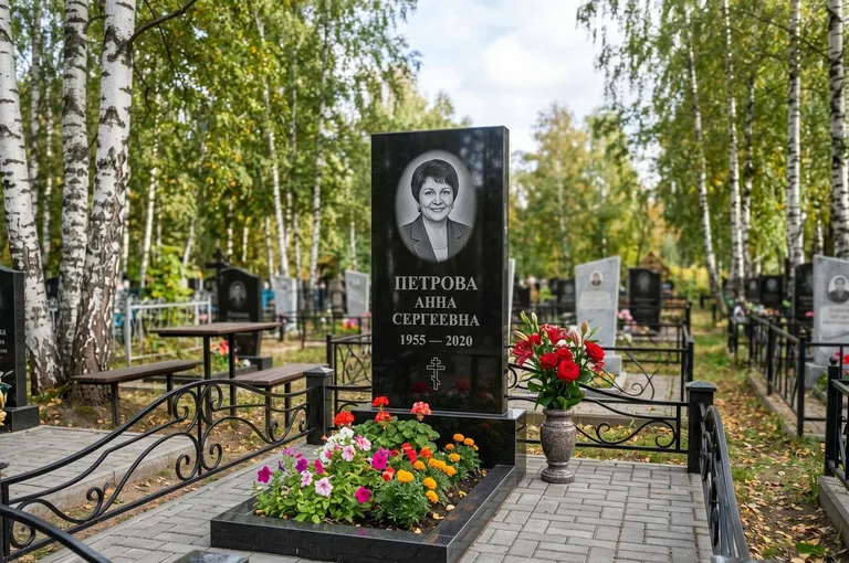Установка гранитного памятника на могилу в Ижевске