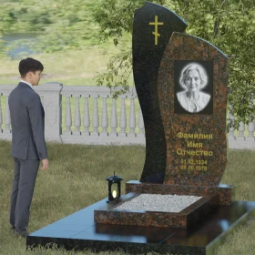 Комбинированный памятник для одного - П028