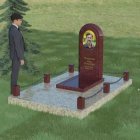 Светский вертикальный памятник для одного - П057