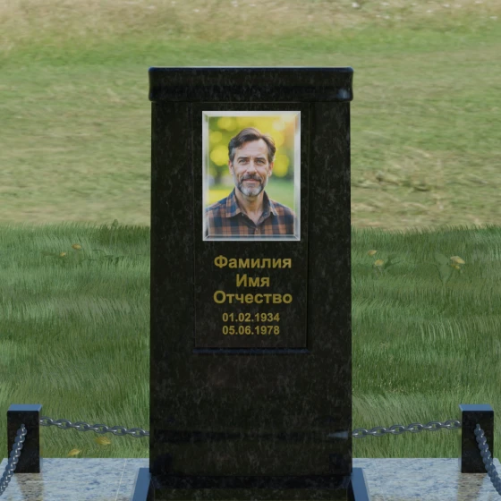 Светский гранитный вертикальный памятник в Рязани, гранит Габбро-диабаз