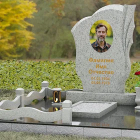 Вертикальный мемориал гранитный светский - П147