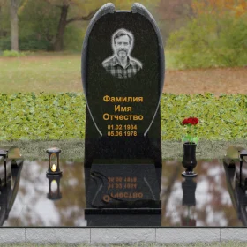 Вертикальный гранитный памятник на одно место - П161
