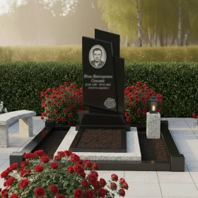 Светский Гранитный вертикальный памятник - ПН116
