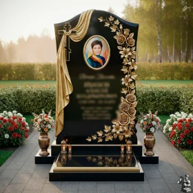 Православный элитный гранитный памятник с крестом – ПН142