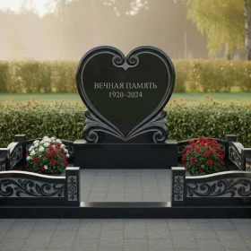 Вертикальный светский гранитный памятник - ПН523