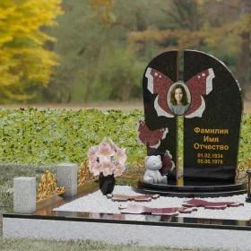 Вертикальный светский гранитный памятник - П238