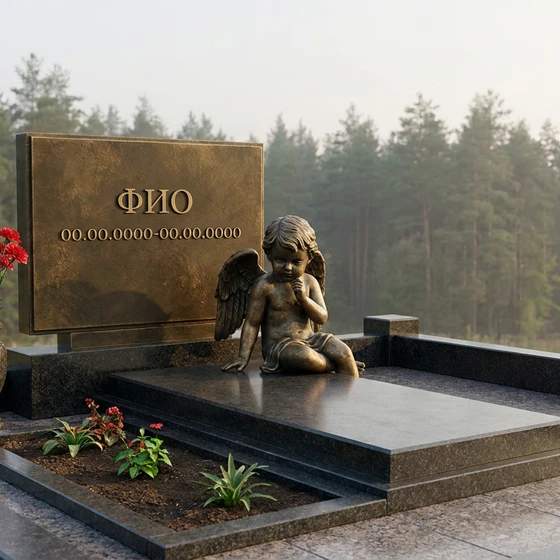 Бронзовый памятник с мемориальной скульптурой