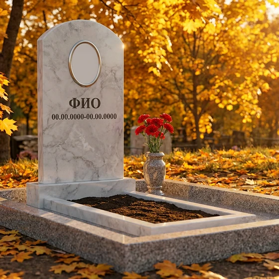 Памятник из полимера с аркой