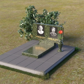 Памятник горизонтальный ПГ122 из гранита Лецниковский