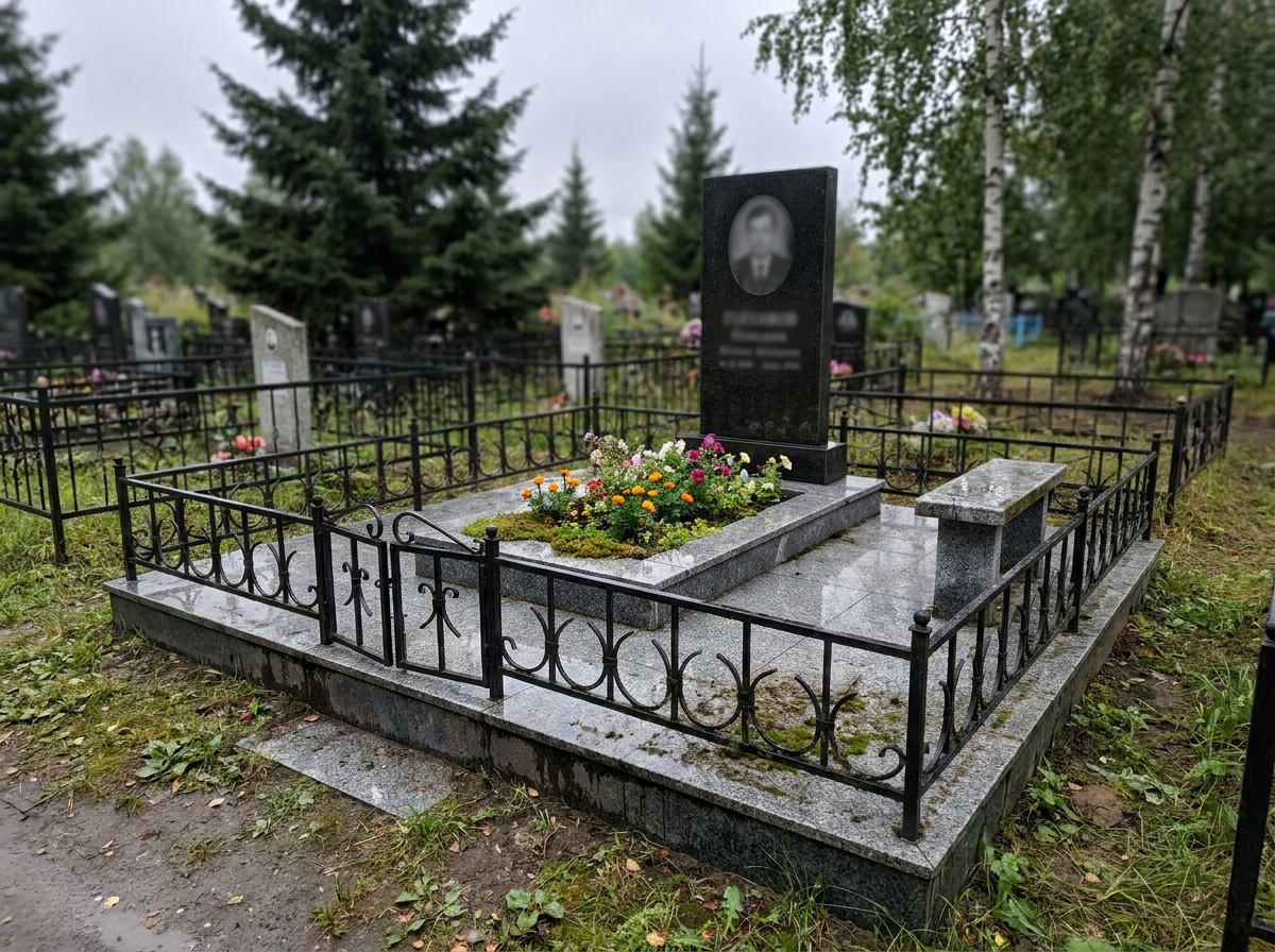 Благоустройство могилы в Ижевске — пример 3