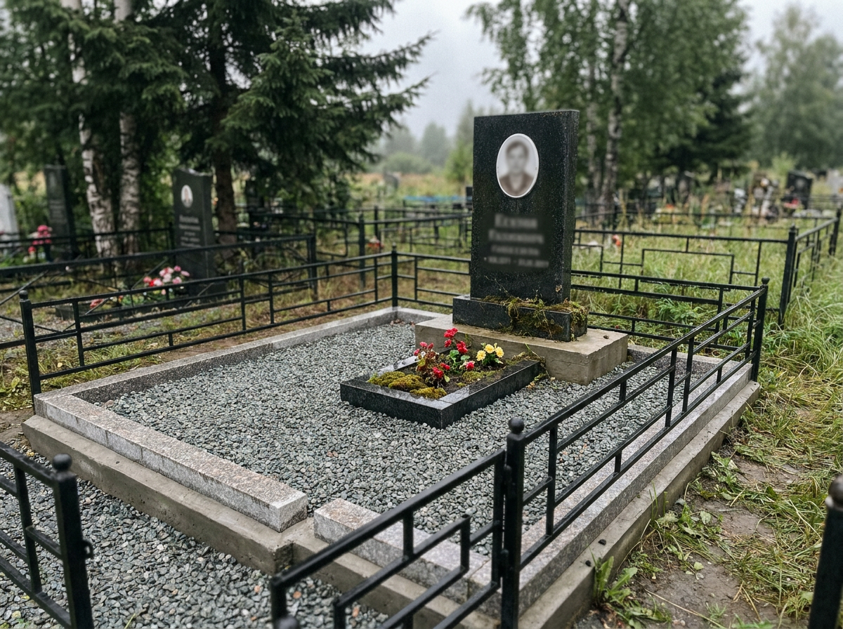 Благоустройство могилы в Ижевске — пример 4