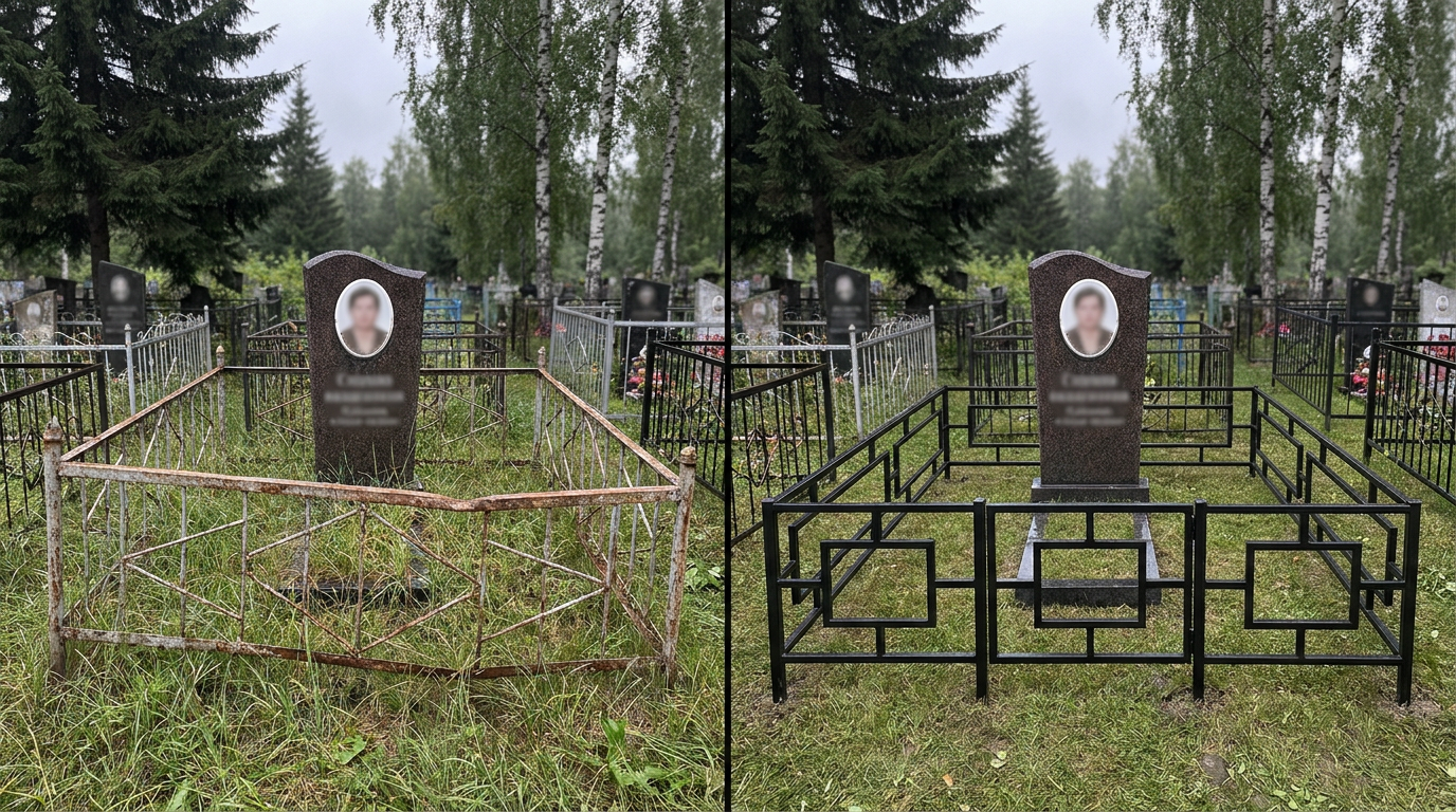 Установка ограды в Ижевске — пример 1