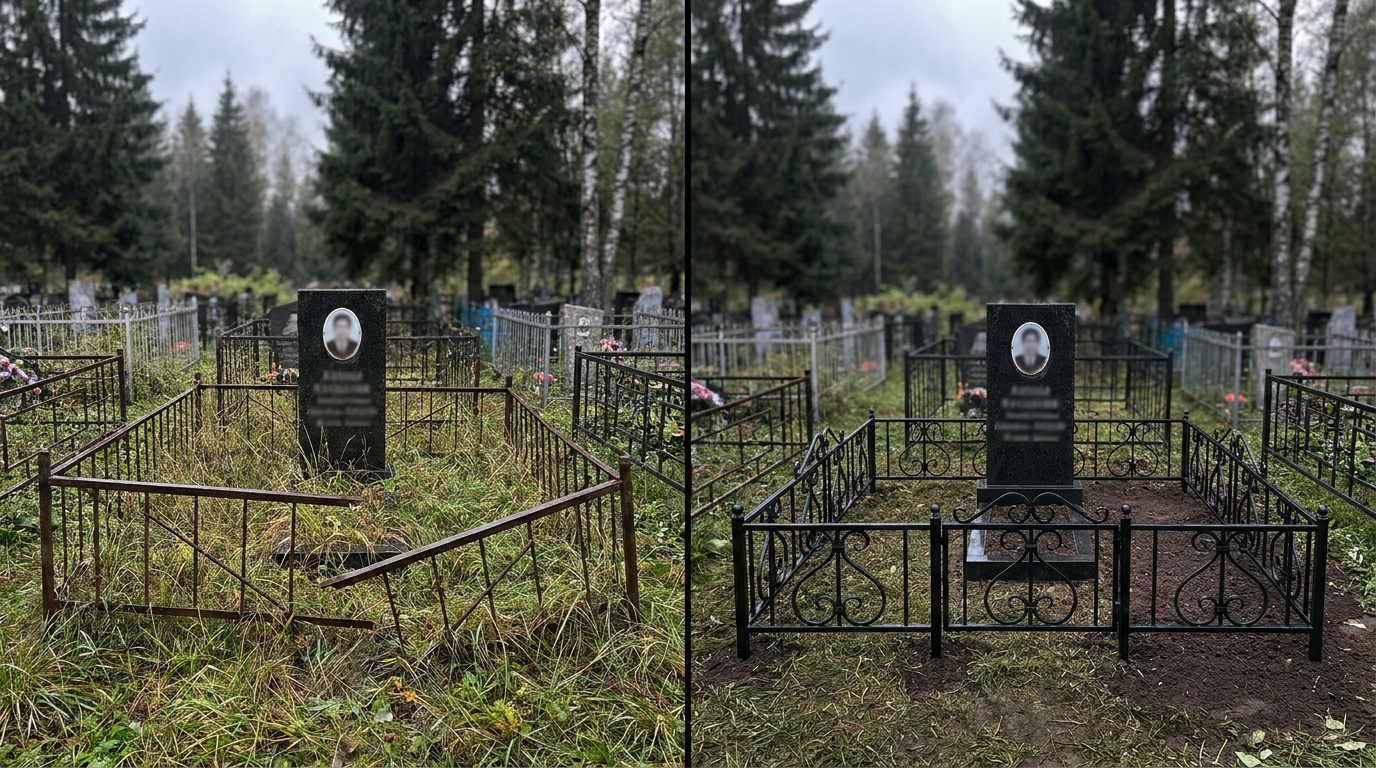 Установка ограды в Ижевске — пример 2
