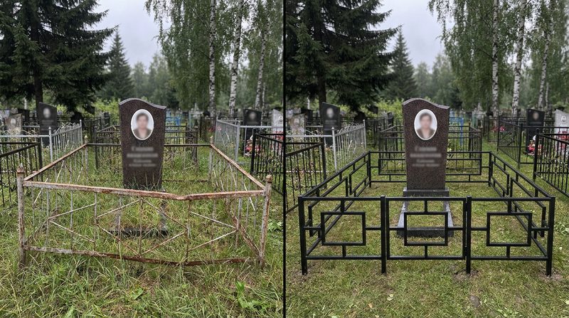 Установка ограды в Ижевске — пример 1