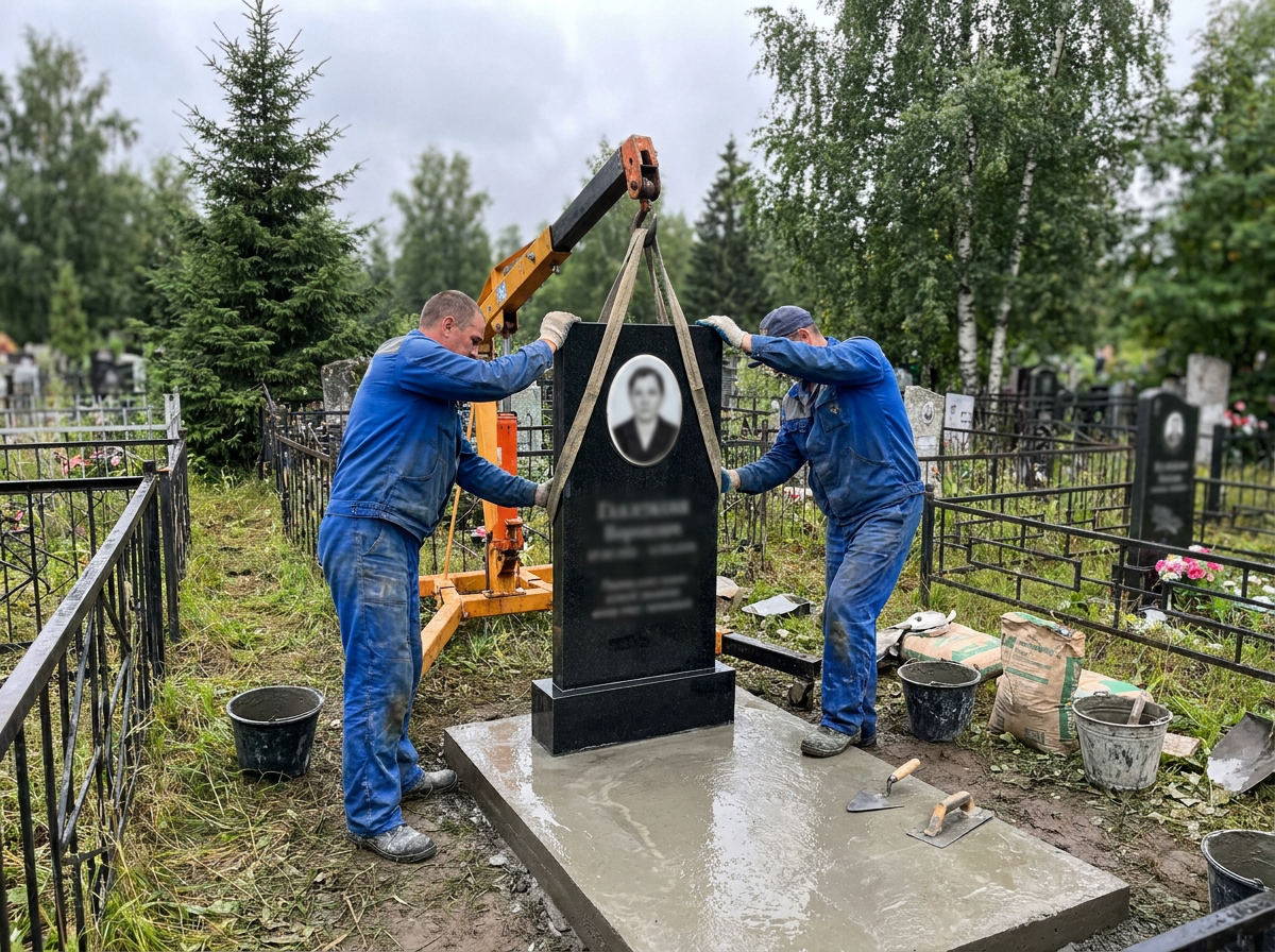 Установка памятника в Ижевске — пример 3