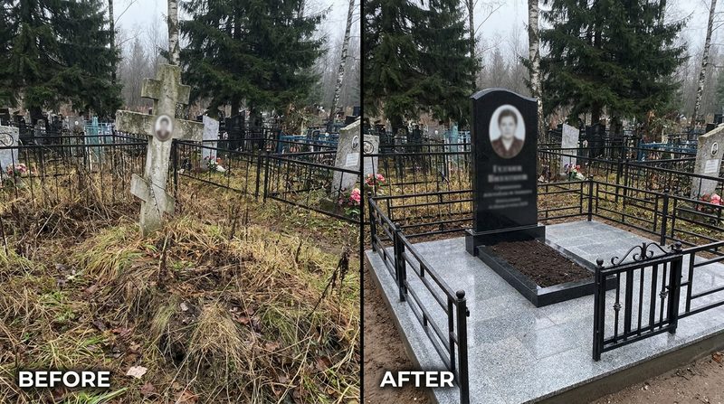 Установка памятника в Ижевске — пример 1